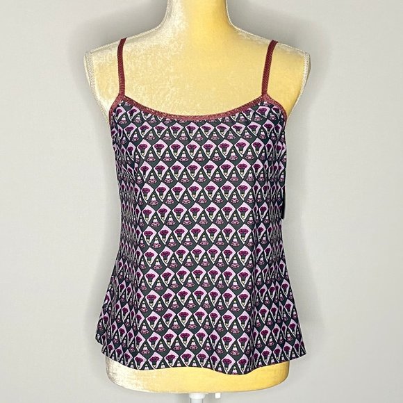 Anna Sui Top Spaghetti Staps  Floral NWT M - Picture 1 of 8